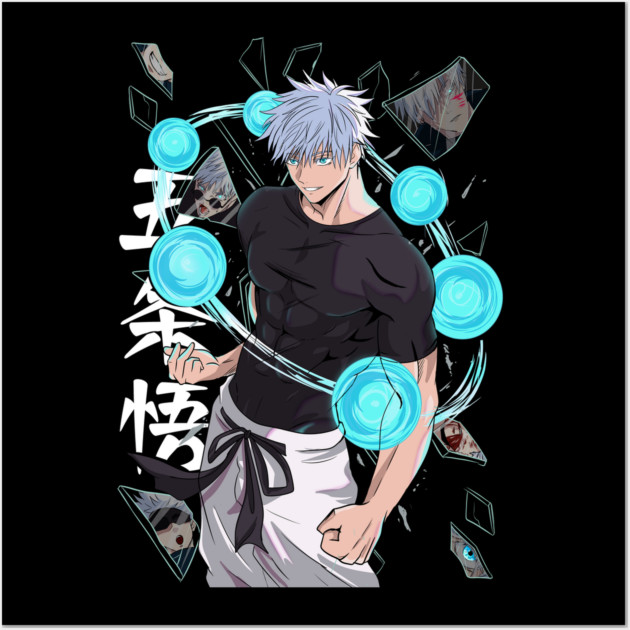 Jujutsu Kaisen Gojo Six Eyes Unleashed Wall Art by Otaku Vibes