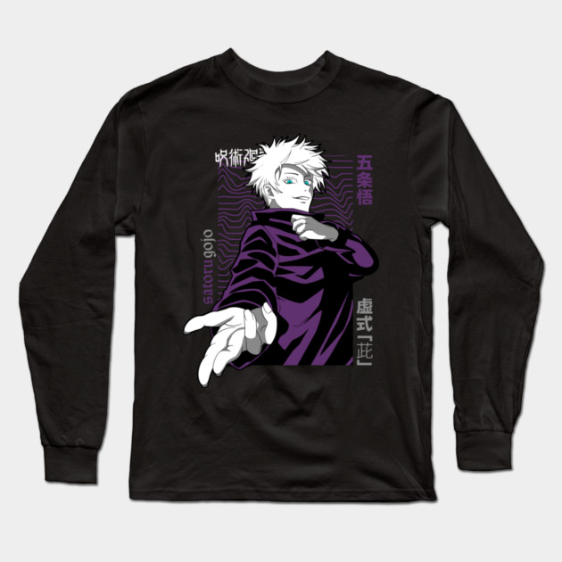 Jujutsu Kaisen Gojo Power Unleashed Long Sleeve T-Shirt by Otaku Vibes
