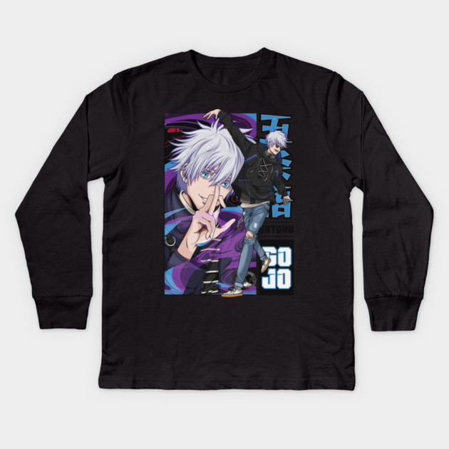 Jujutsu Kaisen Gojo Cursed Technique Reversal Kids Long Sleeve T-Shirt by Otaku Vibes