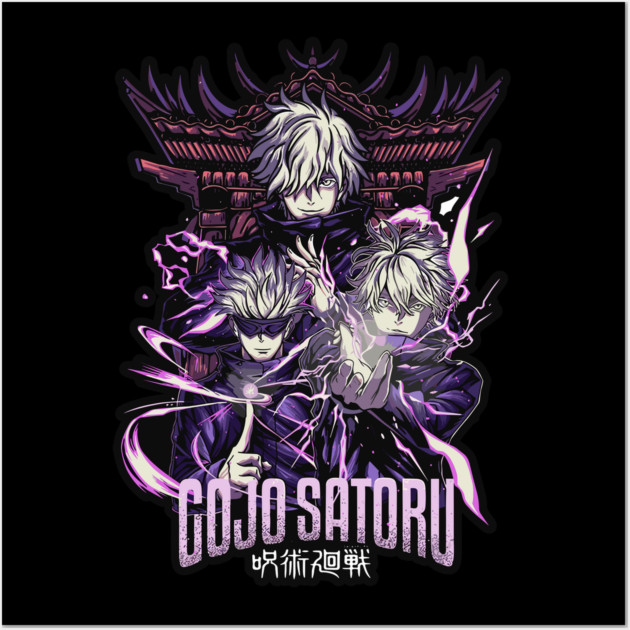 Jujutsu Kaisen Gojo Hollow Purple Attack Wall Art by Otaku Vibes