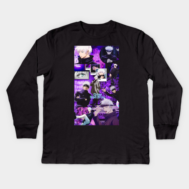 Jujutsu Kaisen Gojo Flashback Scene Art Kids Long Sleeve T-Shirt by Otaku Vibes