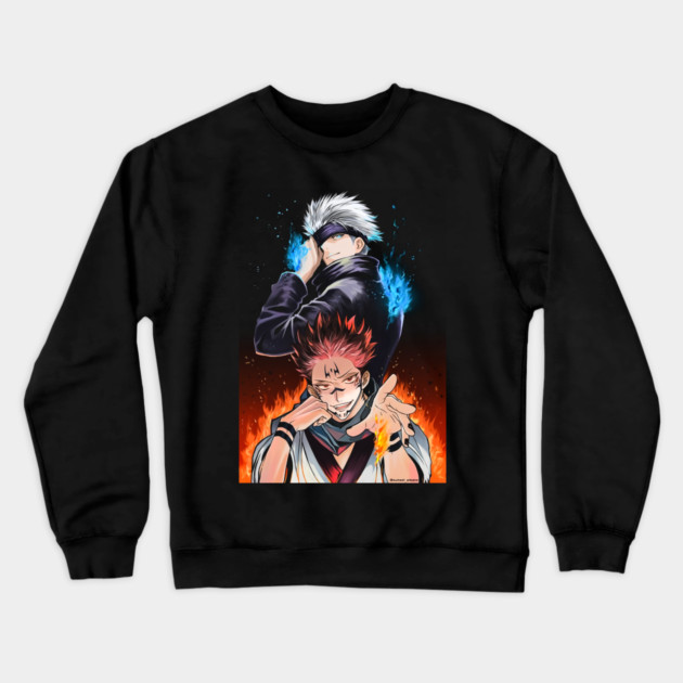 Jujutsu Kaisen Gojo vs Sukuna Intense Duel Crewneck Sweatshirt by Otaku Vibes
