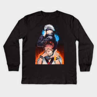 Jujutsu Kaisen Gojo vs Sukuna Intense Duel Kids Long Sleeve T-Shirt