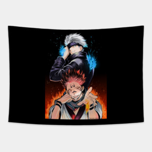 Jujutsu Kaisen Gojo vs Sukuna Intense Duel Tapestry