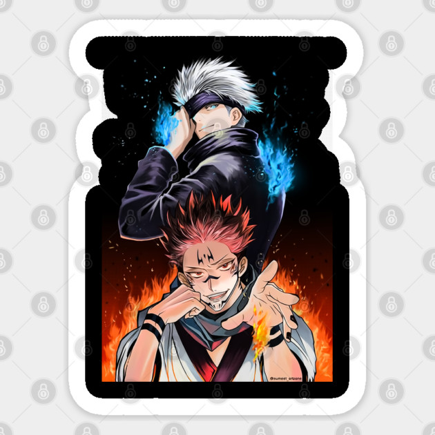 Jujutsu Kaisen Gojo vs Sukuna Intense Duel Sticker by Otaku Vibes