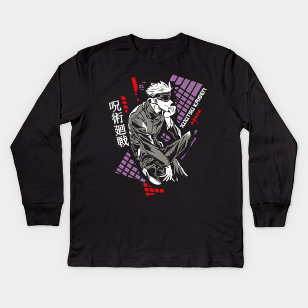 Jujutsu Kaisen - Satoru Gojo Cool Design Kids Long Sleeve T-Shirt by Otaku Vibes