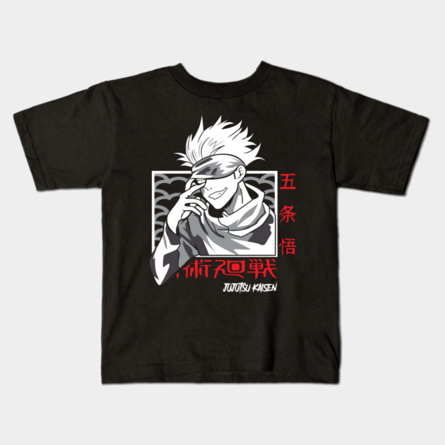 Jujutsu Kaisen Gojo Blindfold Off Moment Kids T-Shirt by Otaku Vibes
