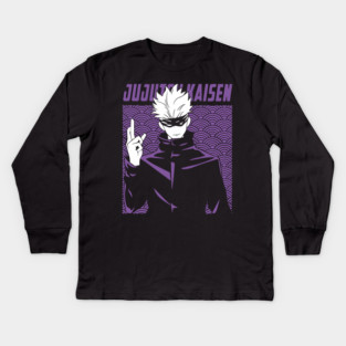 Jujutsu Kaisen Gojo Infinity Domain Expansion Kids Long Sleeve T-Shirt