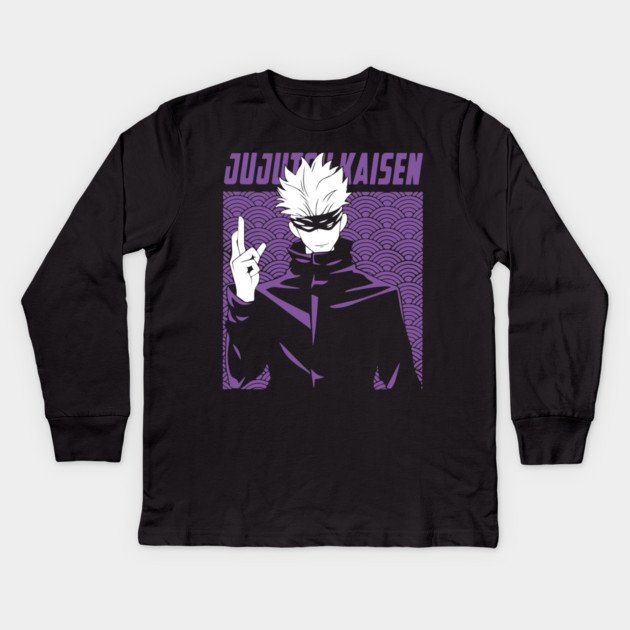 Jujutsu Kaisen Gojo Infinity Domain Expansion Kids Long Sleeve T-Shirt by Otaku Vibes