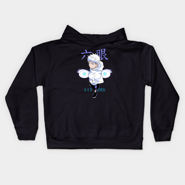 Satoru Gojo Kid Six Eyes - Jujutsu Kaisen Kids Hoodie by Otaku Vibes
