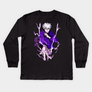 Jujutsu Kaisen Gojo in Battle Mode Art Kids Long Sleeve T-Shirt