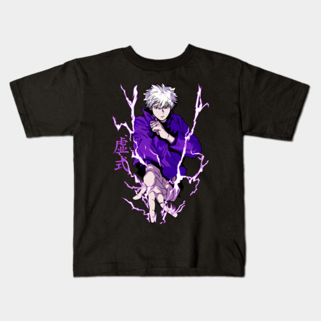 Jujutsu Kaisen Gojo in Battle Mode Art Kids T-Shirt by Otaku Vibes