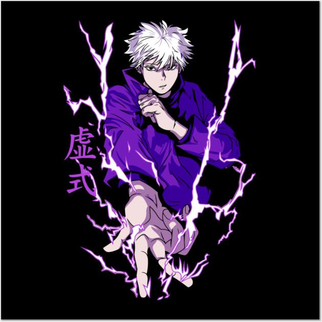 Jujutsu Kaisen Gojo in Battle Mode Art Wall Art by Otaku Vibes