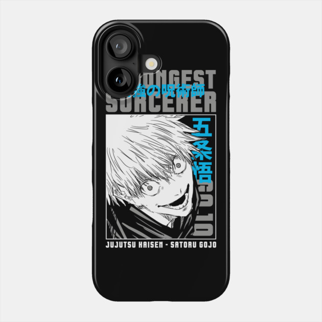 Jujutsu Kaisen Gojo Blue Glow Aura Art Phone Case by Otaku Vibes