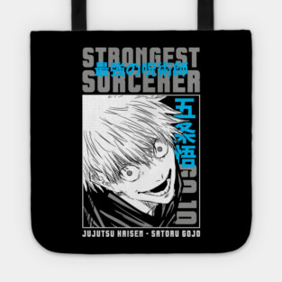Jujutsu Kaisen Gojo Blue Glow Aura Art Tote