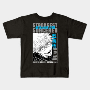 Jujutsu Kaisen Gojo Blue Glow Aura Art Kids T-Shirt