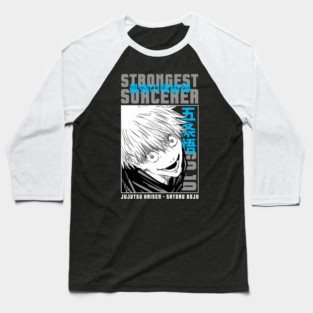 Jujutsu Kaisen Gojo Blue Glow Aura Art Baseball T-Shirt