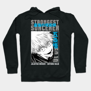 Jujutsu Kaisen Gojo Blue Glow Aura Art Hoodie