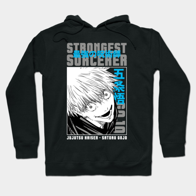 Jujutsu Kaisen Gojo Blue Glow Aura Art Hoodie by Otaku Vibes