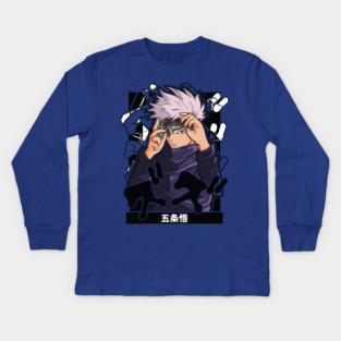 Jujutsu Kaisen - Gojo Blindfold Off Kids Long Sleeve T-Shirt