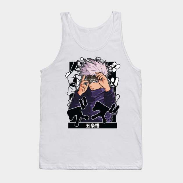 Jujutsu Kaisen - Gojo Blindfold Off Tank Top by Otaku Vibes