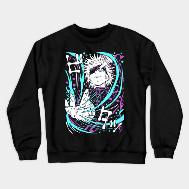 Satoru Gojo - Jujutsu Kaisen Anime Energy Burst Crewneck Sweatshirt by Otaku Vibes