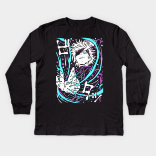 Satoru Gojo - Jujutsu Kaisen Anime Energy Burst Kids Long Sleeve T-Shirt
