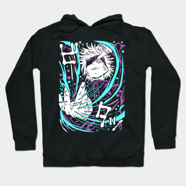 Satoru Gojo - Jujutsu Kaisen Anime Energy Burst Hoodie by Otaku Vibes