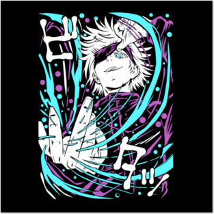Satoru Gojo - Jujutsu Kaisen Anime Energy Burst Posters and Art