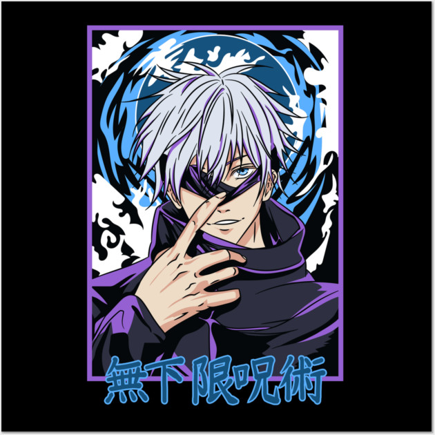 Jujutsu Kaisen Gojo Infinity Eyes Design Wall Art by Otaku Vibes