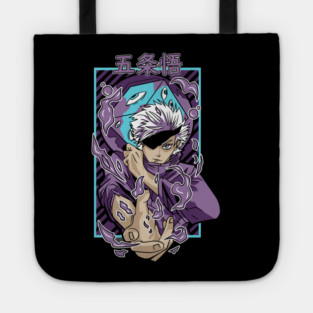 Jujutsu Kaisen Gojo With Blindfold Cool Pose Tote
