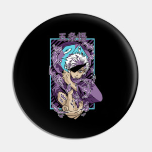 Jujutsu Kaisen Gojo With Blindfold Cool Pose Pin