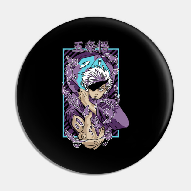 Jujutsu Kaisen Gojo With Blindfold Cool Pose Pin by Otaku Vibes