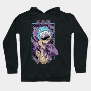Jujutsu Kaisen Gojo With Blindfold Cool Pose Hoodie