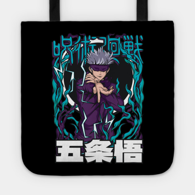 Jujutsu Kaisen Gojo Anime Energy Glow Tote by Otaku Vibes