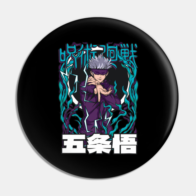 Jujutsu Kaisen Gojo Anime Energy Glow Pin by Otaku Vibes