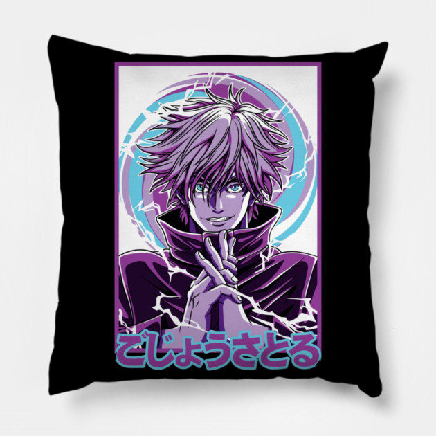 Jujutsu Kaisen Gojo Close-Up Power Stare Pillow by Otaku Vibes