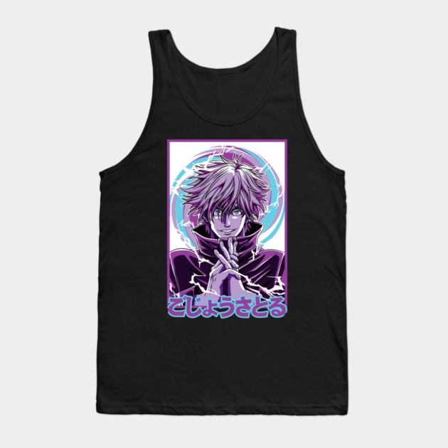 Jujutsu Kaisen Gojo Close-Up Power Stare Tank Top by Otaku Vibes
