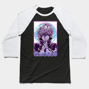 Jujutsu Kaisen Gojo Close-Up Power Stare Baseball T-Shirt