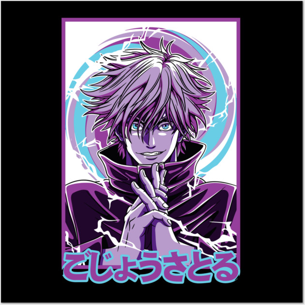 Jujutsu Kaisen Gojo Close-Up Power Stare Wall Art by Otaku Vibes