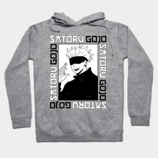 Jujutsu Kaisen Gojo Anime Black and White Hoodie
