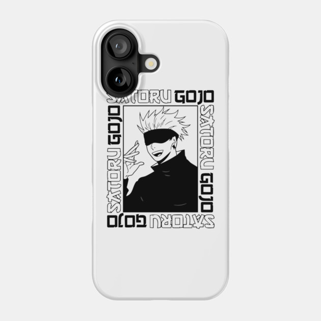 Jujutsu Kaisen Gojo Anime Black and White Phone Case by Otaku Vibes