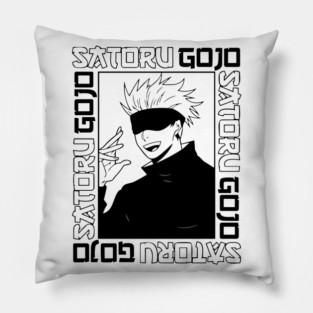 Jujutsu Kaisen Gojo Anime Black and White Pillow