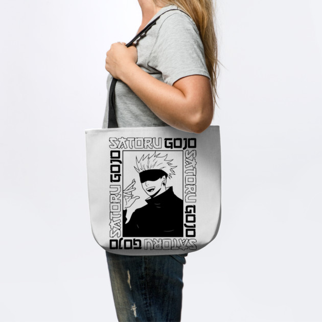 Jujutsu Kaisen Gojo Anime Black and White by Otaku Vibes