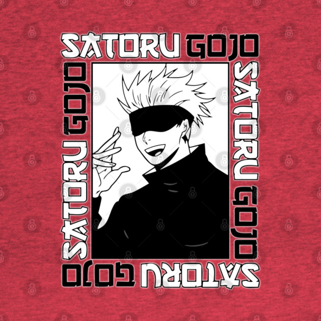 Jujutsu Kaisen Gojo Anime Black and White by Otaku Vibes