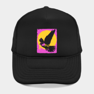 Soaring Hawk Japanese Art | Yellow Sun Ukiyo-e Style Hat