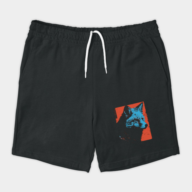 Sly Fox Japanese Art | Blue & Red Ukiyo-e Style by TuncGK