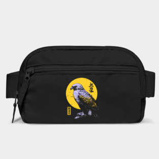 Flying Falcon Japanese Art | Pink & Yellow Ukiyo-e Style Bag