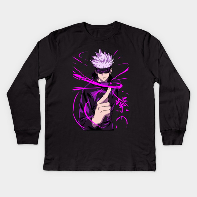 Satoru Gojo Limitless Power - Jujutsu Kaisen Kids Long Sleeve T-Shirt by Otaku Vibes