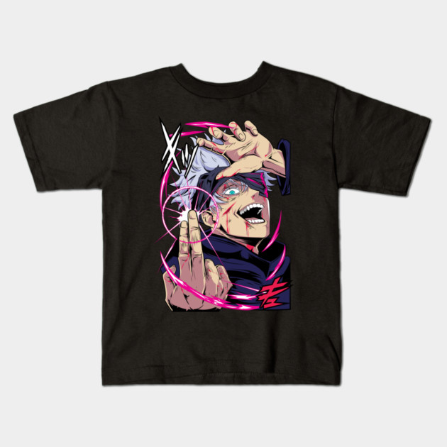 Jujutsu Kaisen Gojo Hollow Purple Attack Kids T-Shirt by Otaku Vibes